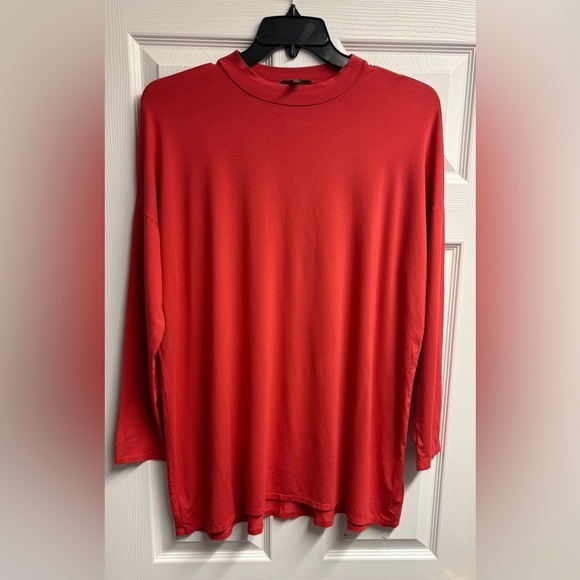 Eileen Fisher Dresses & Skirts - Eileen Fisher Lightweight Red Jersey Viscose Blend Dress Size Large
